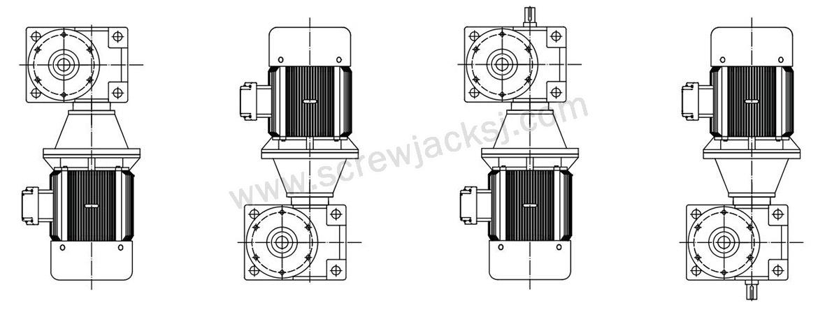 Screw Jack Worm Shaft Input Types