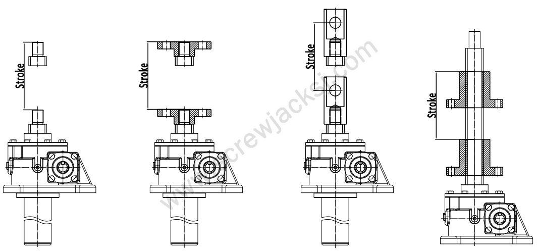 SIJIE Screw Jack Travel Stroke